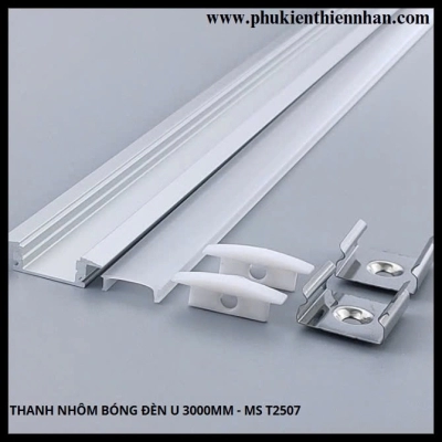 Thanh Nhôm Bóng Đèn U 3000mm - MS T2507