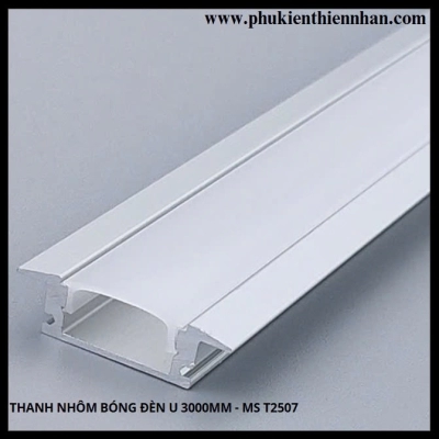 Thanh Nhôm Bóng Đèn U 3000mm - MS T2507