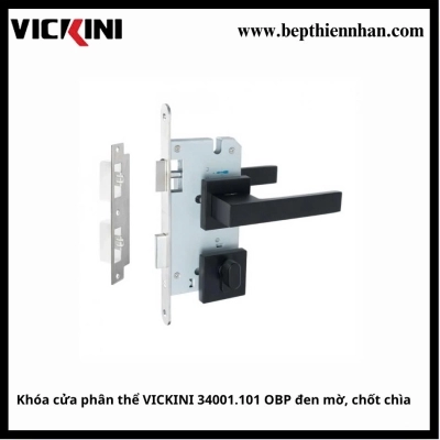 Khóa cửa phân thể VICKINI 34001.101 OBP đen mờ, chốt chìa