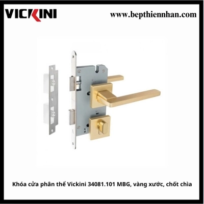 Khóa cửa phân thể Vickini 34081.101 MBG, vàng xước, chốt chìa