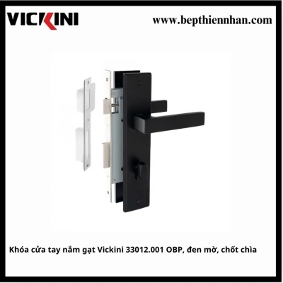 Khóa cửa tay nắm gạt Vickini 33012.001 OBP, đen mờ, chốt chìa