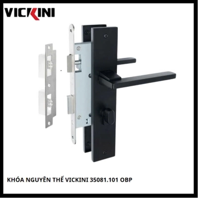 Khóa cửa tay nắm gạt VICKINI 35081.101 OBP đen mờ, chốt chìa