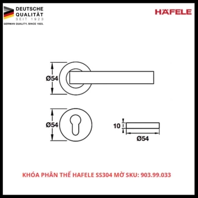 Khóa Phân Thể Hafele SS304 Mờ SKU: 903.99.033