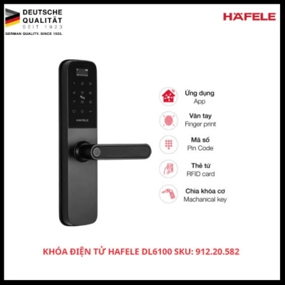 Khóa Điện Tử Hafele DL6100 SKU: 912.20.582