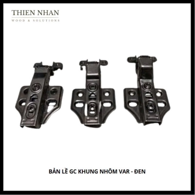 Bản Lề GC Khung Nhôm VAR Thẳng - Đen