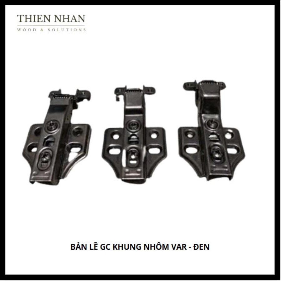 Bản Lề GC Khung Nhôm VAR Cong Nhiều - Đen