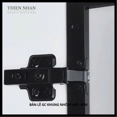 Bản Lề GC Khung Nhôm VAR Thẳng - Đen