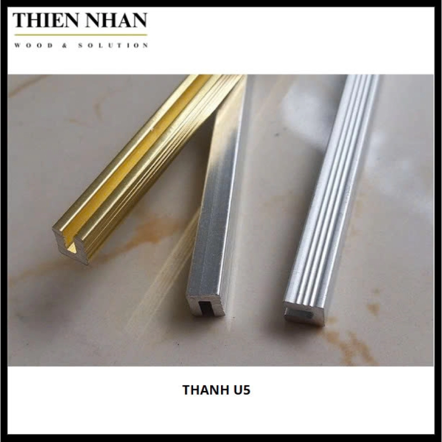 Thanh U5 - Inox Trắng