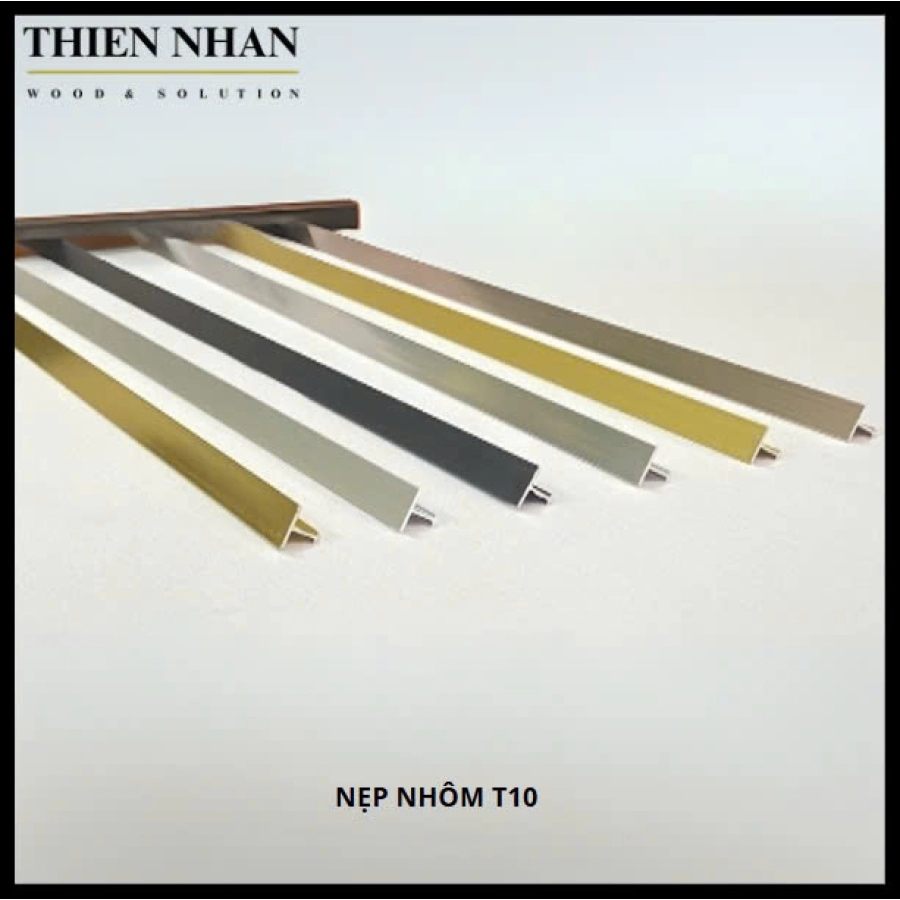 Nẹp Nhôm T10 - Đen Mờ 2.7m