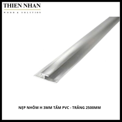 Nẹp Nhôm H 3mm Tấm PVC - Trắng 2500mm