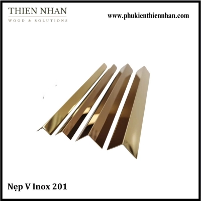 Nẹp V Inox 201 Vàng Gương