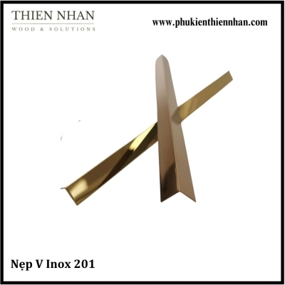 Nẹp V Inox 201 Vàng Gương