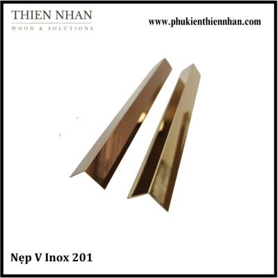 Nẹp V Inox 201 Vàng Gương