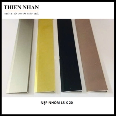 Nẹp Nhôm L3 X 20 - Inox Bóng 2.7m