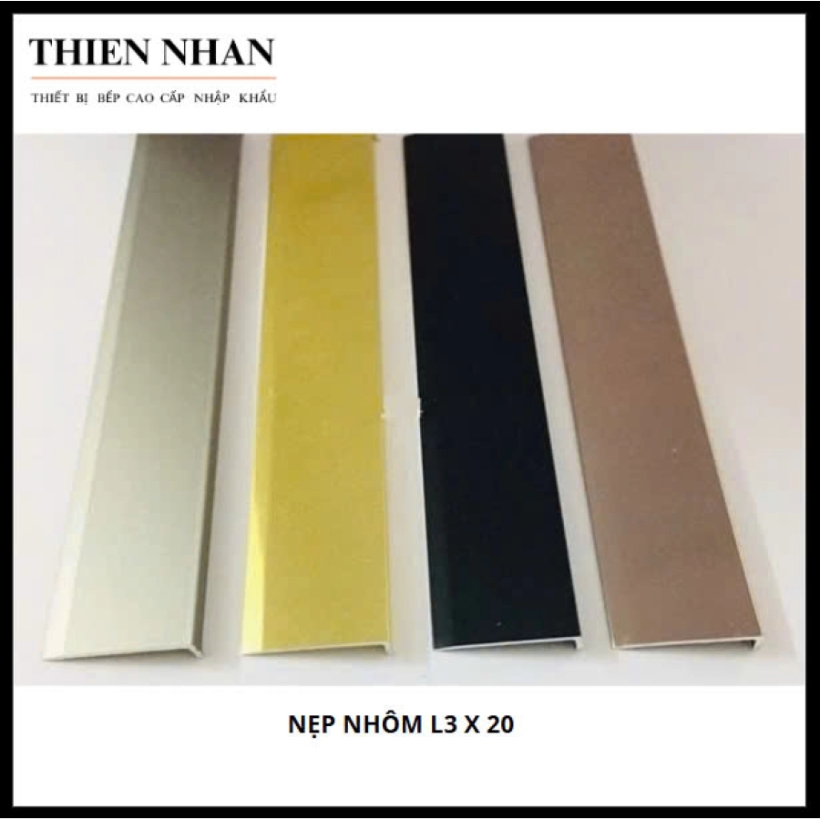 Nẹp Nhôm L3 X 20 - Vàng Bóng 2.7m