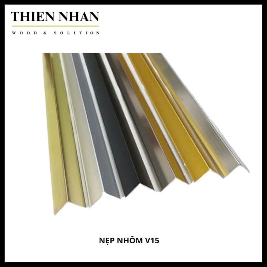 Nẹp Nhôm V15 - Inox Bóng 