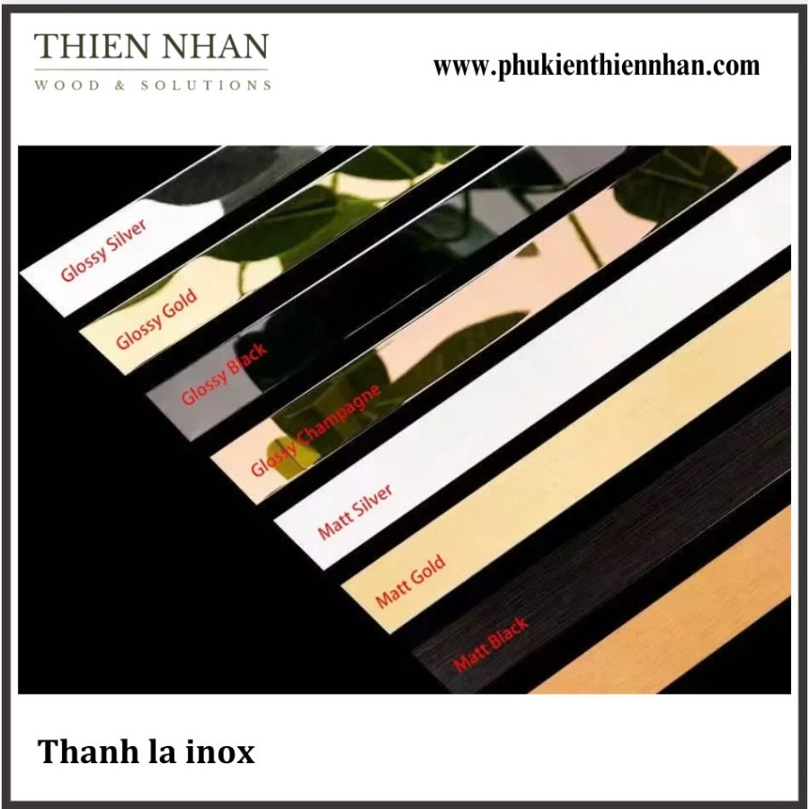 Thanh La Inox Vàng Gương 