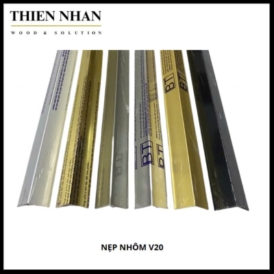 Nẹp Nhôm V20 - Đen Mờ 2.7m