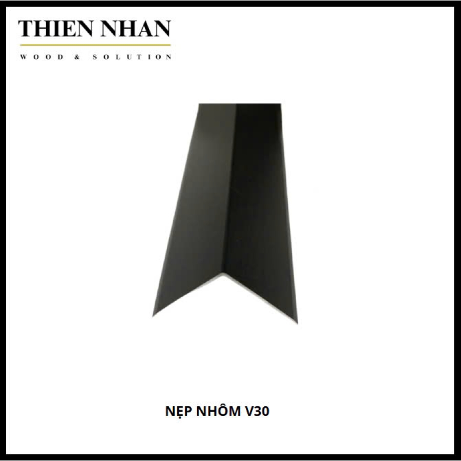 Nẹp Nhôm V30 - Đen Mờ 2.7m