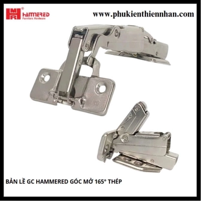 Bản Lề GC Hammered Góc Mở 165° Thép HMR165A - Thẳng