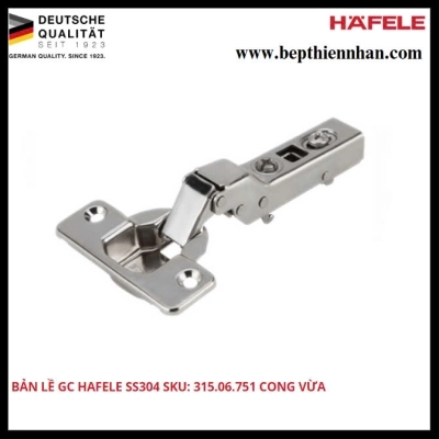 Bản lề gc Hafele ss304 315.06.751 - cong vừa