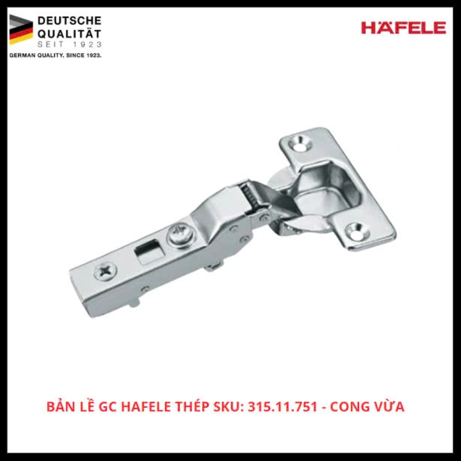 Bản Lề GC Hafele Thép SKU: 315.11.751 - Cong Vừa