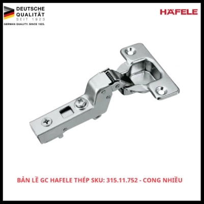 Bản Lề GC Hafele Thép SKU: 315.11.752 - Cong Nhiều