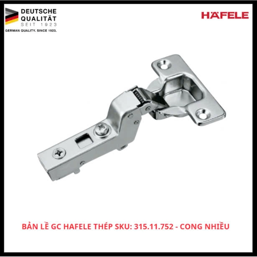 Bản Lề GC Hafele Thép SKU: 315.11.752 - Cong Nhiều