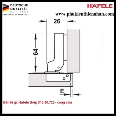 Bản Lề GC Hafele Thép 315.30.722 - Trùm Nữa