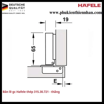 Bản Lề GC Hafele thép 315.30.721 - Trùm Ngoài