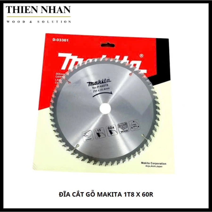 Đĩa Cắt Gổ Makita 1T8 X 60R