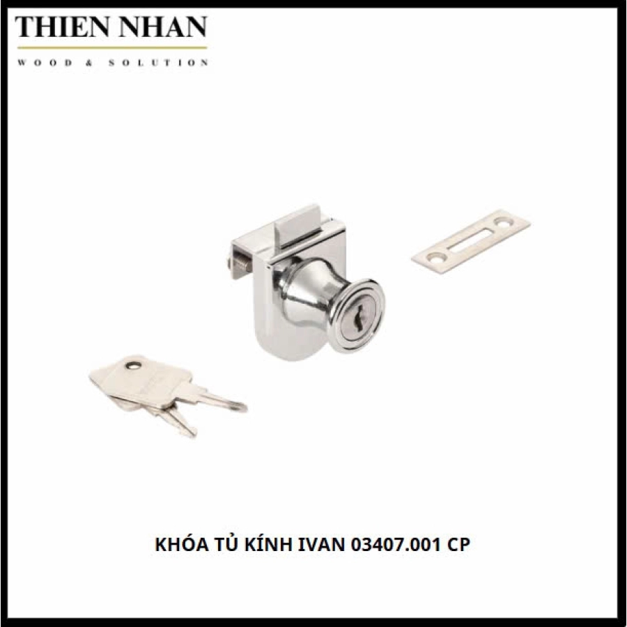 Khóa Tủ Kính Ivan 03407.001 CP