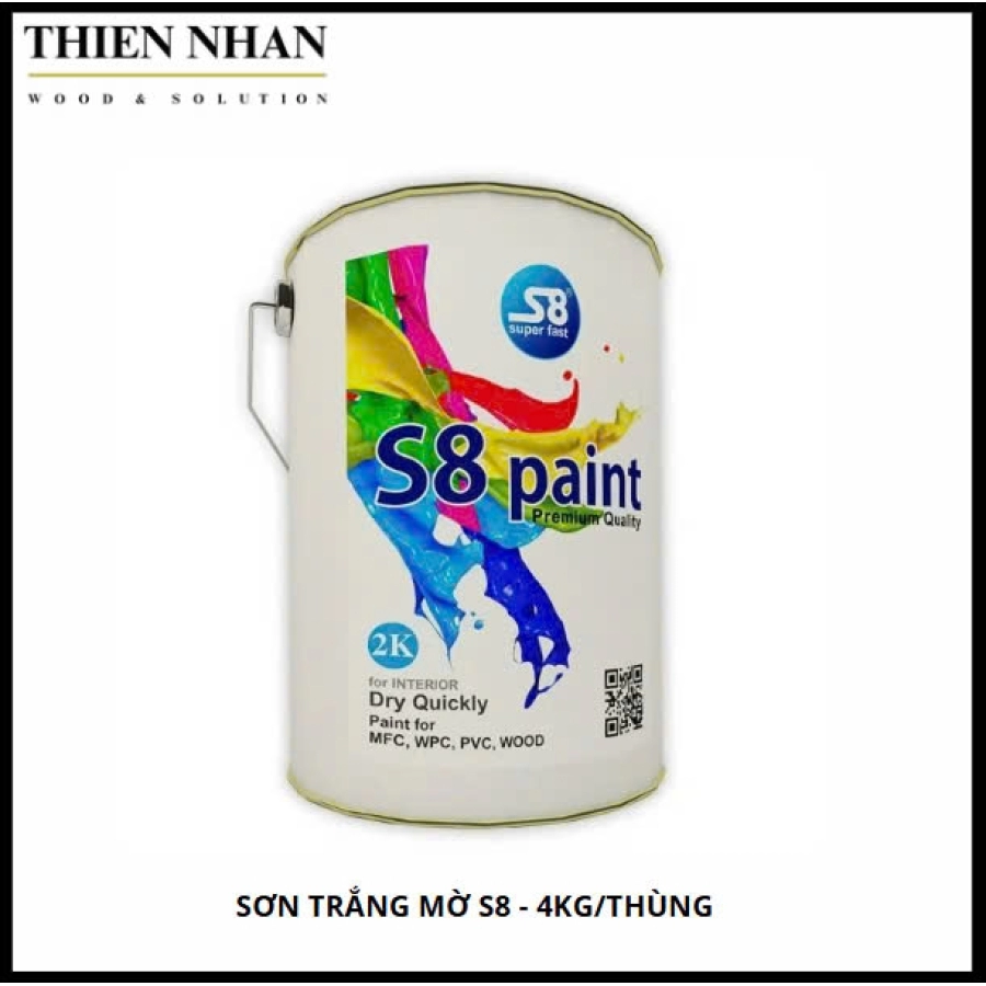 Sơn Trắng Mờ S8 - 4Kg/Thùng