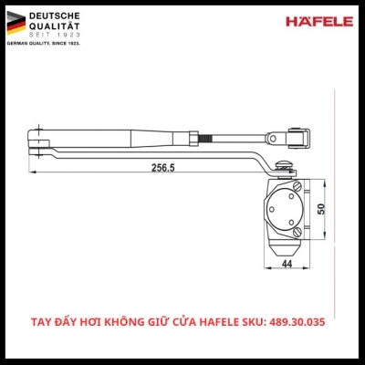 Tay Đẩy Hơi Không Giữ Cửa Hafele SKU: 489.30.035