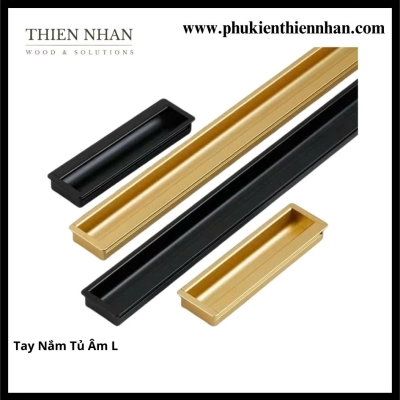 Tay  Nắm Tủ Âm Đen L 1080 - SKU 68030699