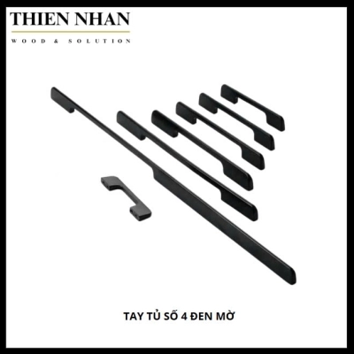 Tay Tủ Số 4 / 672 Đen Mờ - 600mm