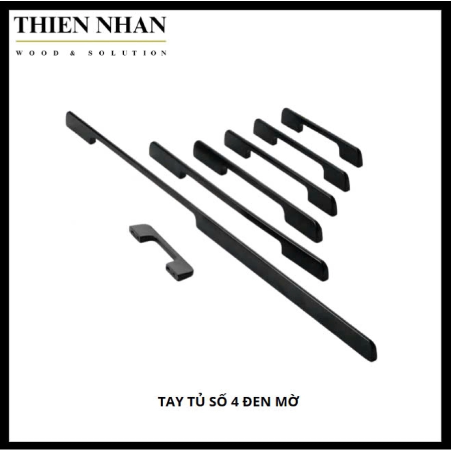 Tay Tủ Số 4 / 672 Đen Mờ - 600mm