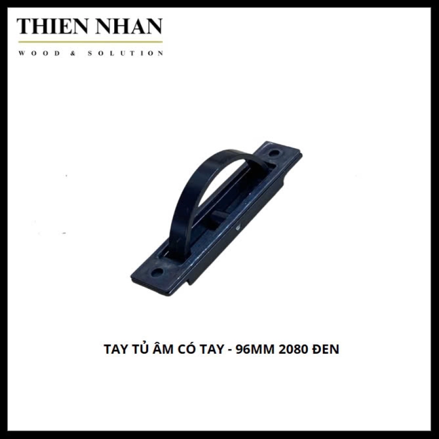 Tay Tủ Âm Có Tay - 96mm 2080 Đen