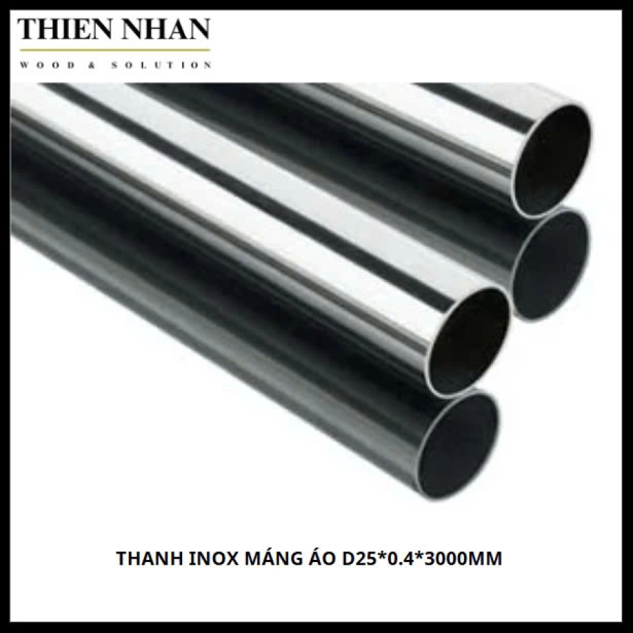 Thanh Inox Máng Áo D25*0.4*3000mm