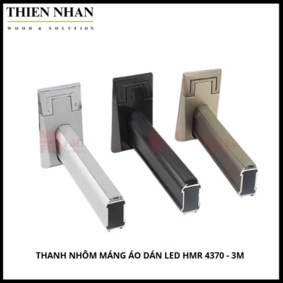 Thanh Nhôm Máng Áo Dán Led HMR 4370 - 3M Đen