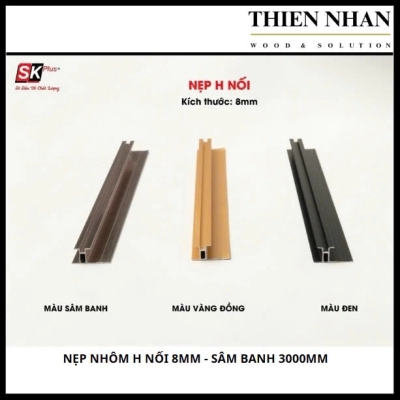 Nẹp Nhôm H Nối 8mm - Sâm Banh 3000mm