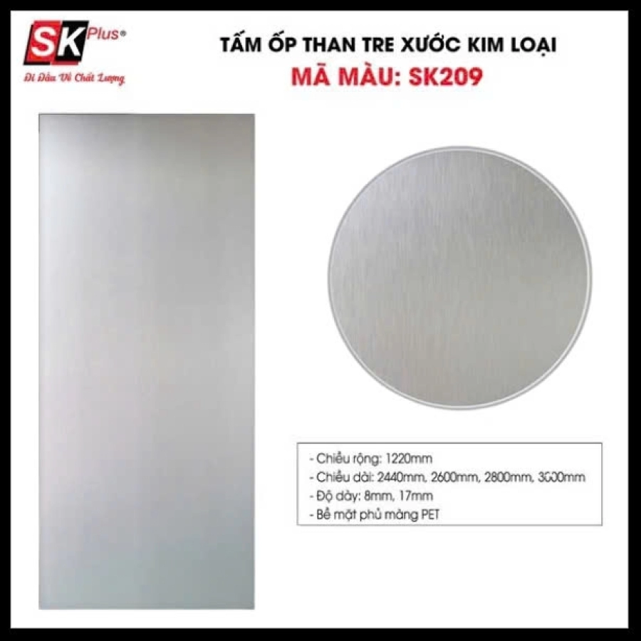 08mm Than Tre SK209 Xước Bạc (KT:1220*2800mm)